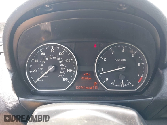 2012 BMW 1 Series 128i with VIN WBAUN1C56CVR00132, listed as a IAAI auction lot 42387792 with 122,741 mi miles and . Bid and sale history available at DreamBid. Image 7.