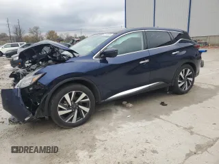 2024 Nissan Murano SL z VIN 5N1AZ2CJ3RC115404, wystawiony jako Copart lot #81108454 z przebiegiem 6 396 mil mil oraz Szkoda całkowita • Salvage title. Historia ofert i sprzedaży dostępna na DreamBid. Obrazek 1.