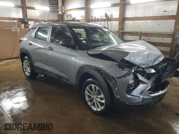 2024 Chevrolet TrailBlazer LS with VIN KL79MNSL5RB190683, listed as a Copart auction lot 82600314 with 4,148 mi miles and Salvage Title. Bid and sale history available at DreamBid. Image 4.