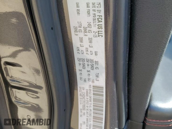 2015 Dodge Durango R/T with VIN 1C4SDHCT7FC799266, listed as a Copart auction lot 47827625 with 150,143 mi miles and Salvage Title. Bid and sale history available at DreamBid. Image 16.