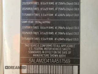 2010 Land Rover LR4 HSE с VIN SALAM2D41AA517569, выставлен на аукционе Copart как лот 86906714 с пробегом 182 132 миль миль и Списание • Salvage title. История ставок и продаж доступна на DreamBid. Изображение 15.