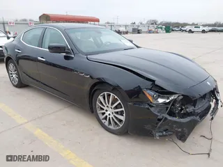 2014 Maserati Ghibli S Q4 with VIN ZAM57RTA5E1085845, listed as a IAAI auction lot 41517287 with 72,217 mi miles. Bid and sale history available at carsss.com. Image 1.