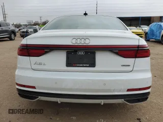 2020 Audi A8 L with VIN WAU8EAF83LN005169, listed as a Copart auction lot 46799864 with 0 mi miles and Salvage Title. Bid and sale history available at carsss.com. Image 6.