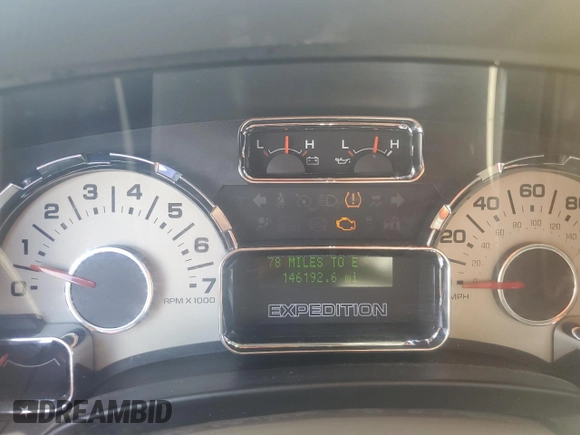 2013 Ford Expedition Max Limited with VIN 1FMJK2A51DEF59677, listed as a Copart auction lot 51856825 with 146,192 mi miles and Salvage title. Bid and sale history available at DreamBid. Image 9.