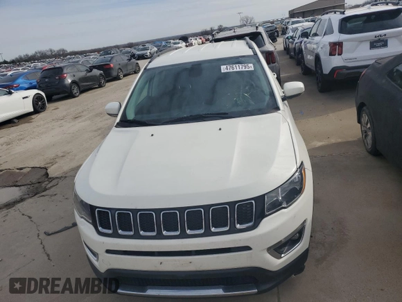 2020 Jeep Compass Limited with VIN 3C4NJCCB0LT229707, listed as a Copart auction lot 47611795 with 95,980 mi miles and Salvage Title. Bid and sale history available at DreamBid. Image 5.