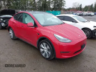 2022 Tesla Model Y Long Range with VIN 7SAYGAEE6NF559332, listed as a IAAI auction lot 41858588 with 13,227 mi miles. Bid and sale history available at carsss.com. Image 1.
