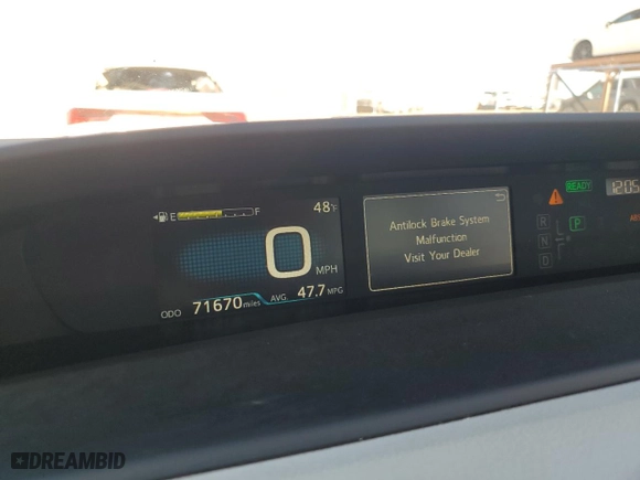 2019 Toyota Prius L Eco with VIN JTDKARFU1K3073867, listed as a Copart auction lot 45049695 with 71,670 mi miles and Salvage Title. Bid and sale history available at carsss.com. Image 9.