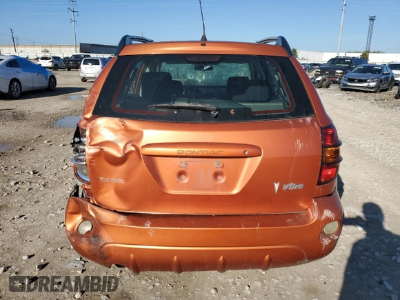 2005 Pontiac Vibe with VIN 5Y2SL63805Z463084, listed as a Copart auction lot 74287354 with 196,909 mi miles and Salvage Title. Bid and sale history available at carsss.com. Image 6.