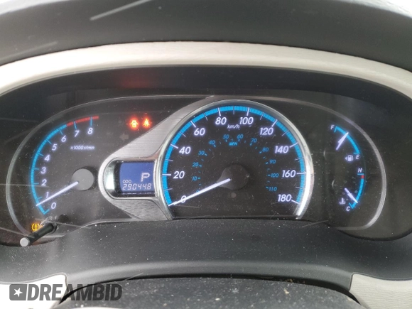 2012 Toyota Sienna XLE with VIN 5TDDK3DC3CS045999, listed as a Copart auction lot 47673225 with 290,448 mi miles and Salvage Title. Bid and sale history available at carsss.com. Image 9.