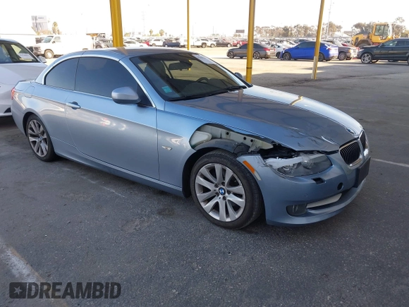 2011 BMW 3 Series 328i with VIN WBADW3C58BE541521, listed as a IAAI auction lot 41631382 with 112,396 mi miles. Bid and sale history available at carsss.com. Image 1.