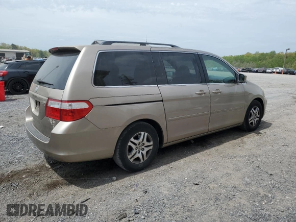 2007 Honda Odyssey EX-L with VIN 5FNRL38777B407777, listed as a Copart auction lot 54193005 with 170,470 mi miles and Salvage Title. Bid and sale history available at carsss.com. Image 3.