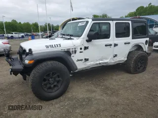 2022 Jeep Wrangler Unlimited Sport S z VIN 1C4HJXDG4NW235781, wystawiony jako Copart lot #57184895 z przebiegiem 30 883 mil mil oraz Szkoda całkowita • Salvage title. Historia ofert i sprzedaży dostępna na DreamBid. Obrazek 1.