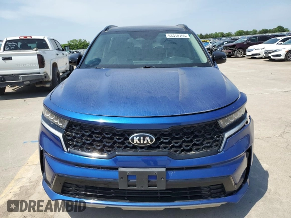 2021 Kia Sorento S with VIN 5XYRL4LC4MG009134, listed as a Copart auction lot 53318765 with 71,742 mi miles and Salvage Title. Bid and sale history available at carsss.com. Image 5.