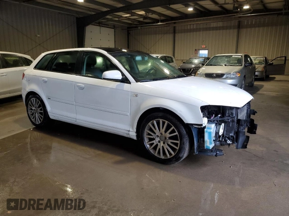 2007 Audi A3 with VIN WAUHF78P67A138834, listed as a Copart auction lot 56659325 with 178,496 mi miles and Salvage title. Bid and sale history available at DreamBid. Image 4.