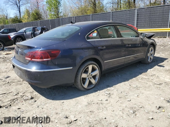 2013 Volkswagen CC Sport Plus with VIN WVWBP7AN8DE534718, listed as a Copart auction lot 50083635 with 148,942 mi miles and Salvage Title. Bid and sale history available at carsss.com. Image 3.