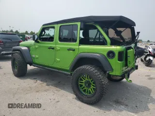 2018 Jeep Wrangler Unlimited Sport z VIN 1C4HJXDG5JW320526, wystawiony jako Copart lot #58425305 z przebiegiem 118 603 mil mil oraz Szkoda całkowita • Salvage title. Historia ofert i sprzedaży dostępna na DreamBid. Obrazek 2.