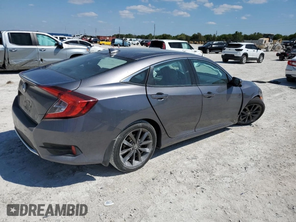 2021 Honda Civic Sedan EX with VIN 2HGFC1F34MH703080, listed as a Copart auction lot 49089425 with 18,451 mi miles and Salvage Title. Bid and sale history available at carsss.com. Image 3.