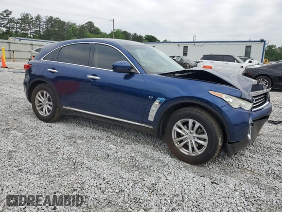 2016 Infiniti QX70 with VIN JN8CS1MU0GM671928, listed as a Copart auction lot 54887775 with 163,054 mi miles and Salvage title. Bid and sale history available at DreamBid. Image 4.