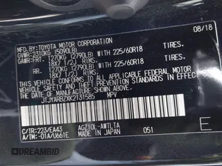 2019 Lexus NX 300 with VIN JTJYARBZXK2131585, listed as a IAAI auction lot 42358441 with 88,804 mi miles and . Bid and sale history available at DreamBid. Image 9.