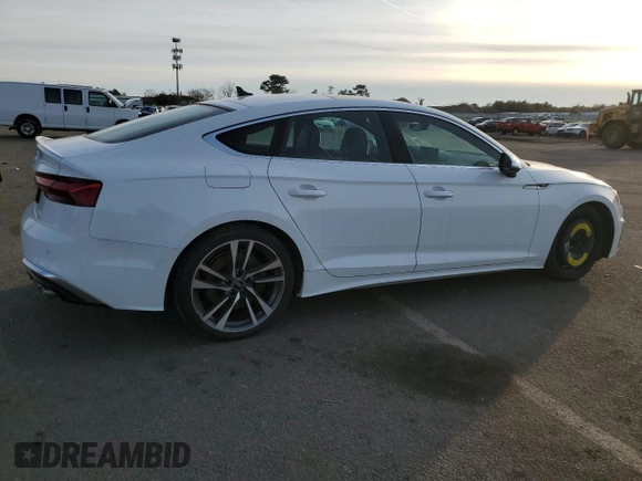 2022 Audi S5 Sportback Premium Plus z VIN WAUC4CF58NA035308, wystawiony jako Copart lot #78783284 z przebiegiem 18 564 mil mil oraz Szkody całkowita. Historia ofert i sprzedaży dostępna na DreamBid. Obrazek 3.