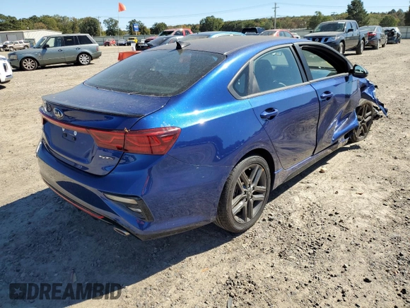 2021 Kia Forte GT-Line with VIN 3KPF34AD9ME359659, listed as a Copart auction lot 61551812 with 9,781 mi miles and Salvage title. Bid and sale history available at DreamBid. Image 4.