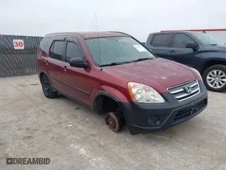 2006 Honda CR-V LX with VIN JHLRD68526C011042, listed as a IAAI auction lot 41443752 with 230,658 mi miles. Bid and sale history available at carsss.com. Image 1.