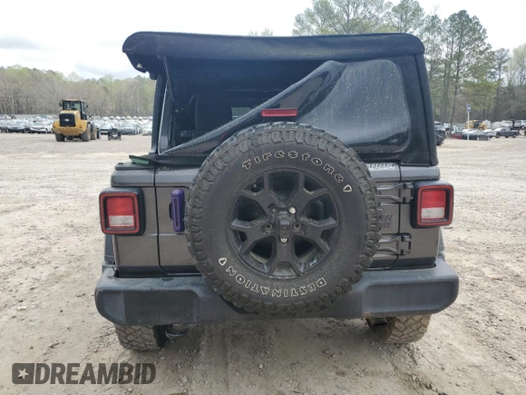 2021 Jeep Wrangler Unlimited Sport S with VIN 1C4HJXDN2MW550186, listed as a Copart auction lot 50870255 with 39,540 mi miles and Salvage Title. Bid and sale history available at carsss.com. Image 6.