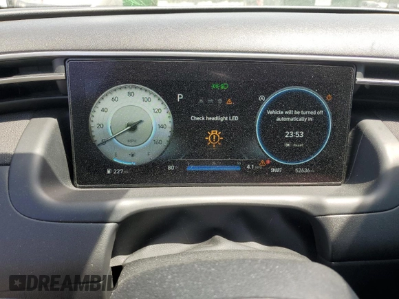 2022 Hyundai Tucson SEL with VIN 5NMJF3AE2NH005982, listed as a Copart auction lot 52438945 with 52,636 mi miles and Salvage Title. Bid and sale history available at DreamBid. Image 9.