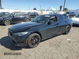 2021 BMW 3 Series 330i with VIN 3MW5R1J05M8B76650, listed as a Copart auction lot 46720195 with 41,414 mi miles and Salvage Title. Bid and sale history available at carsss.com. Image 1.