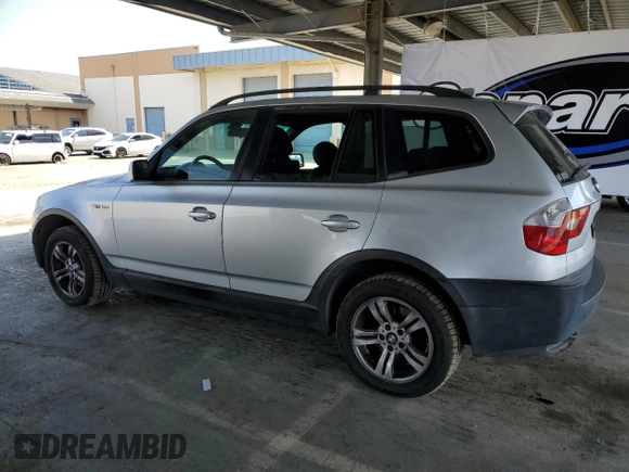2005 BMW X3 3.0i with VIN WBXPA93485WD06369, listed as a Copart auction lot 53338435 with 102,443 mi miles and Clean Title. Bid and sale history available at carsss.com. Image 2.