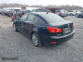 2007 Lexus IS 250 with VIN JTHCK262275013307, listed as a IAAI auction lot 41724127 with 129,353 mi miles. Bid and sale history available at carsss.com. Image 3.