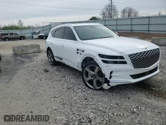 2021 Genesis GV80 with VIN KMUHCESC1MU075011, listed as a Copart auction lot 82869404 with 13,816 mi miles and Salvage title. Bid and sale history available at DreamBid. Image 12.