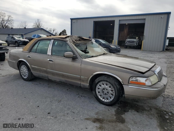 2004 Mercury Grand Marquis GS with VIN 2MEFM74W24X608341, listed as a Copart auction lot 50157785 with 113,162 mi miles and Salvage Title. Bid and sale history available at carsss.com. Image 4.