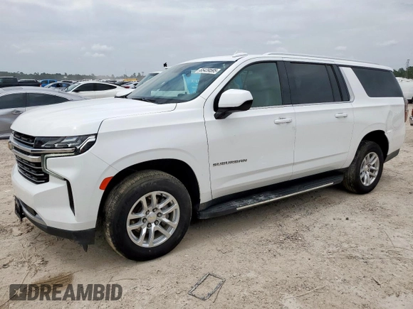 2021 Chevrolet Suburban LT with VIN 1GNSCCKD2MR265366, listed as a Copart auction lot 65439595 with 106,345 mi miles and Salvage title. Bid and sale history available at DreamBid. Image 1.