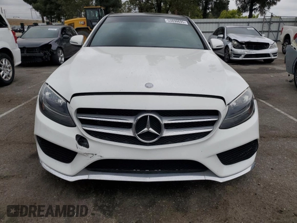 2017 Mercedes-Benz C 300 with VIN 55SWF4JB1HU179841, listed as a Copart auction lot 53890695 with 116,267 mi miles and Salvage Title. Bid and sale history available at DreamBid. Image 5.