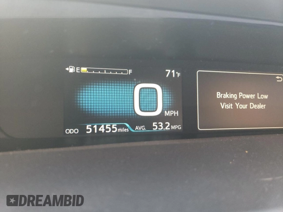 2016 Toyota Prius Four with VIN JTDKARFU8G3520699, listed as a Copart auction lot 47995025 with 51,455 mi miles and Salvage Title. Bid and sale history available at carsss.com. Image 9.