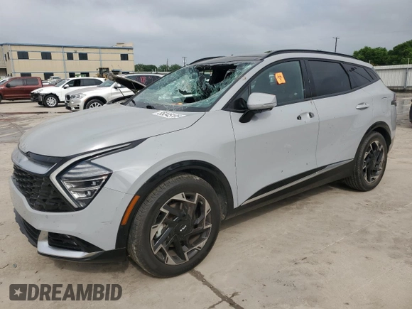 2023 Kia Sportage SX-Prestige z VIN 5XYK53AFXPG031551, wystawiony jako Copart lot #55345105 z przebiegiem Nie podano mil oraz Szkoda całkowita • Salvage title. Historia ofert i sprzedaży dostępna na DreamBid. Obrazek 1.