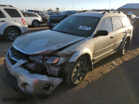 2008 Subaru Outback (Natl) i with VIN 4S4BP61C987330833, listed as a Copart auction lot 72564774 with 158,394 mi miles and Salvage Title. Bid and sale history available at carsss.com. Image 1.