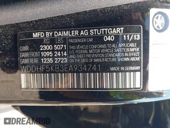 2014 Mercedes-Benz E 350 Sport z VIN WDDHF5KB3EA934741, wystawiony jako IAAI lot #42600302 z przebiegiem 143 894 mil mil oraz . Historia ofert i sprzedaży dostępna na DreamBid. Obrazek 9.