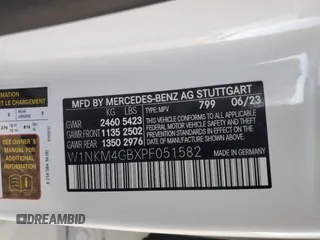 2023 Mercedes-Benz GLC with VIN W1NKM4GBXPF051582, listed as a Copart auction lot 77748134 with 0 mi miles and Non Repairable. Bid and sale history available at carsss.com. Image 14.