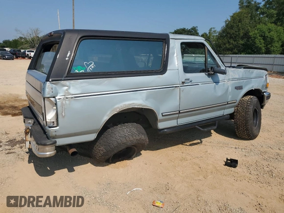 1996 Ford Bronco Custom with VIN 1FMEU15H2TLA98333, listed as a Copart auction lot 67065144 with 347,019 mi miles and Salvage Title. Bid and sale history available at carsss.com. Image 3.