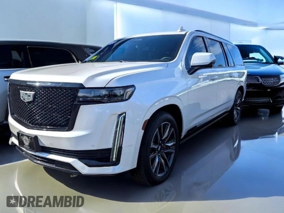 2022 Cadillac Escalade ESV Sport Platinum with VIN 1GYS4RKL0NR276XXX, listed as a Copart auction lot 59820495 with 63,182 mi miles and Clean title. Bid and sale history available at DreamBid. Image 2.