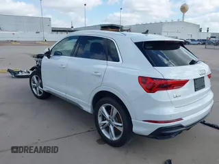 2020 Audi Q3 S line Premium Plus with VIN WA1EECF38L1089030, listed as a IAAI auction lot 41701530 with 28,283 mi miles and . Bid and sale history available at DreamBid. Image 3.