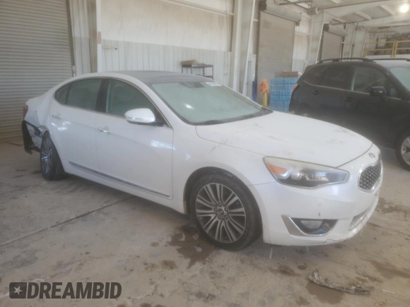 2015 Kia Cadenza Premium with VIN KNALN4D72F5194052, listed as a Copart auction lot 46160655 with 188,667 mi miles and Salvage Title. Bid and sale history available at carsss.com. Image 4.