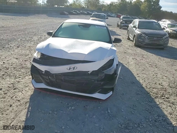 2023 Hyundai Elantra N with VIN KMHLW4AK5PU014560, listed as a Copart auction lot 76292834 with 47,215 mi miles and Salvage Title. Bid and sale history available at carsss.com. Image 10.