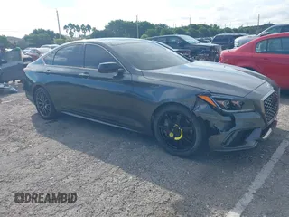 2018 Genesis G80 Sport z VIN KMHGN4JB1JU219160, wystawiony jako IAAI lot #40423005 z przebiegiem 44 011 mil mil oraz . Historia ofert i sprzedaży dostępna na DreamBid. Obrazek 1.