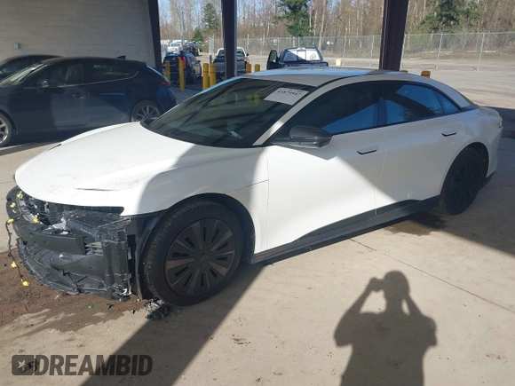 2024 Lucid Air Pure with VIN 50EA1PGA1RA007535, listed as a IAAI auction lot 41879547 with 2,497 mi miles. Bid and sale history available at carsss.com. Image 18.