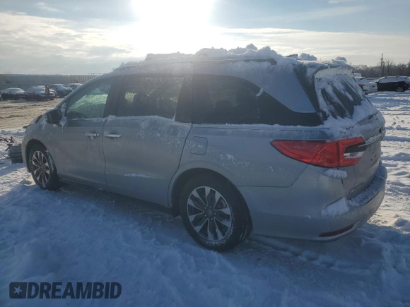 2024 Honda Odyssey EX-L with VIN 5FNRL6H62RB043232, listed as a Copart auction lot 87772175 with 22,130 mi miles and Salvage Title. Bid and sale history available at DreamBid. Image 2.