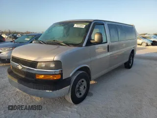 2008 Chevrolet Express Passenger z VIN 1GAHG39K181202980, wystawiony jako Copart lot #77233854 z przebiegiem Nie podano mil oraz Szkoda całkowita • Salvage title. Historia ofert i sprzedaży dostępna na DreamBid. Obrazek 1.