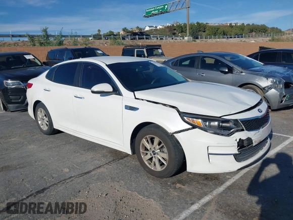 2016 Kia Optima LX z VIN 5XXGT4L34GG049312, wystawiony jako IAAI lot #41890581 z przebiegiem 142 360 mil mil oraz . Historia ofert i sprzedaży dostępna na DreamBid. Obrazek 1.